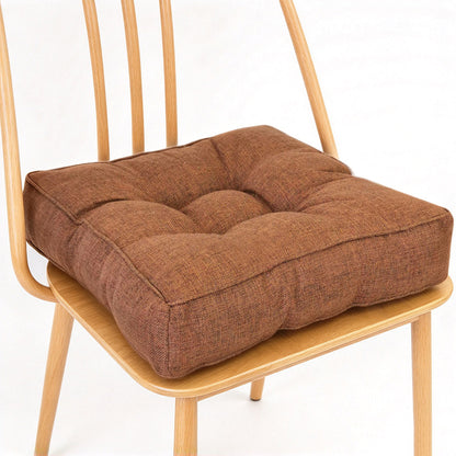 Thick Square Chair Seat Cushion Thickened Floor Cushion 50cm Coffee