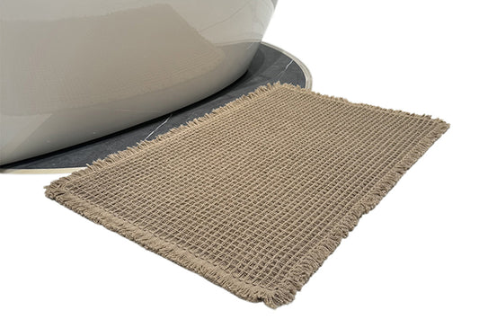 Waffle Bath Mat Super Absorbent Non Slip Bathroom Rug Rubber Backed Bath Rug -Brown