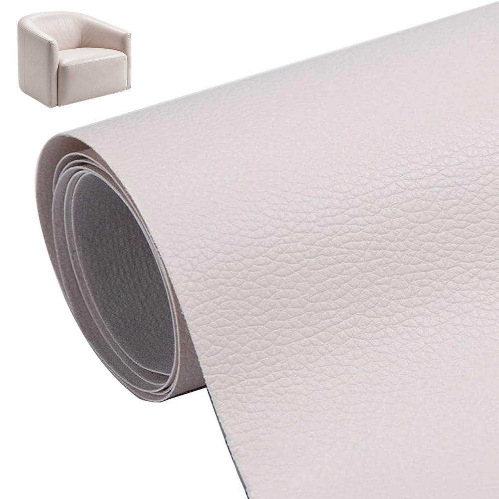 Self Adhesive Leather Repair Patch 50x500cm Vinyl Sofa Couch Car Seat Repair Tape-White