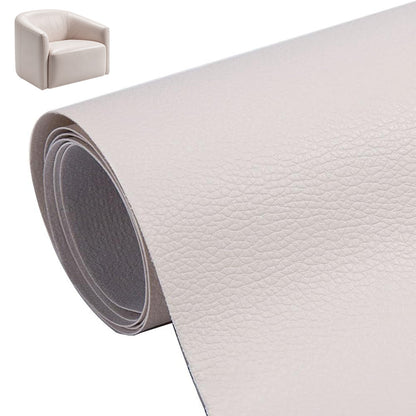 Self Adhesive Leather Repair Patch 50x500cm Vinyl Sofa Couch Car Seat Repair Tape-White