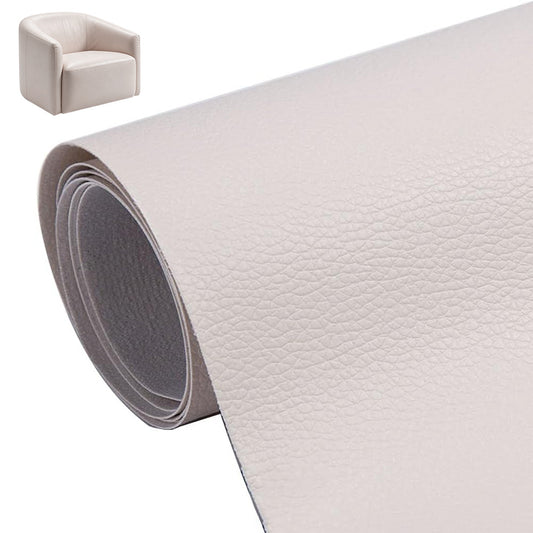Self Adhesive Leather Repair Patch 50x500cm Vinyl Sofa Couch Car Seat Repair Tape-White