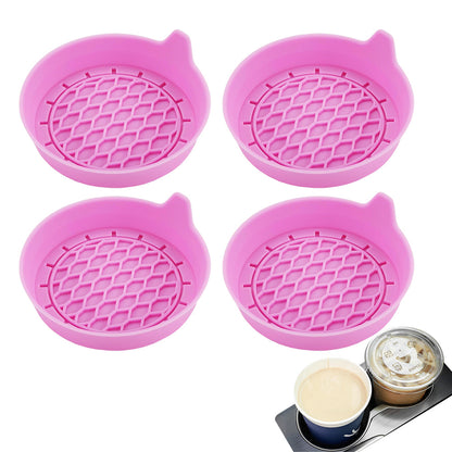 4PCS Universal Car Auto Cup Holder Anti Slip Insert Coaster Car Accessories-Pink