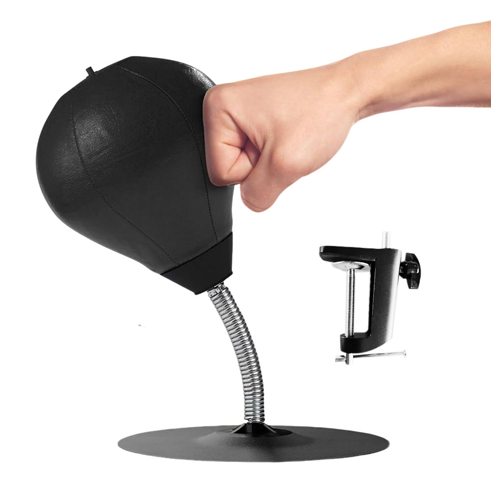 Desktop Punching Speed Ball with Clamp and Suction Cup-Black