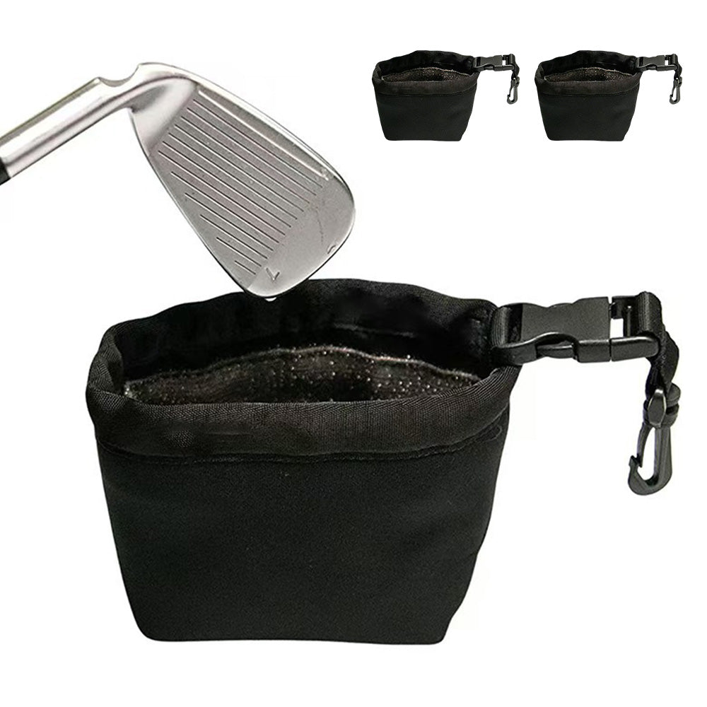 2Pcs Golf Club and Golf Ball Cleaning Bag Waterproof Golf Club Cleaner