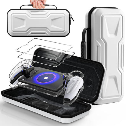 Portable Handheld Storage Case Protective Carry Bag for PS5 Portal Travel Use-White