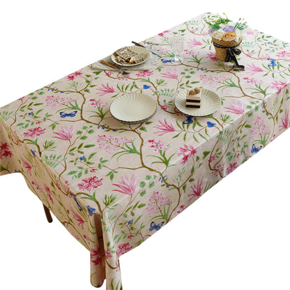 PVC Waterproof Oil Proof Tablecloth Clean Dining Cover-Pink