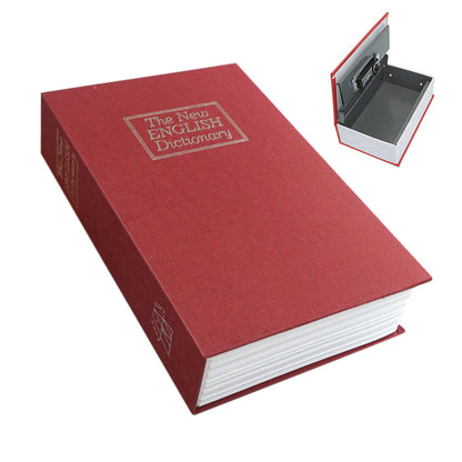 Fake Book Safe with Combination Lock Book Safe Lock Box for Cash Jewellery-Red