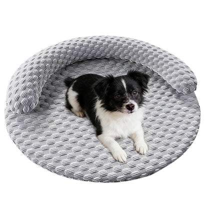 Washable Cooling Pet Bed with Removable Cover for Dogs and Cats-Grey