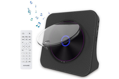 Bluetooth Home CD Player with LED Screen Black