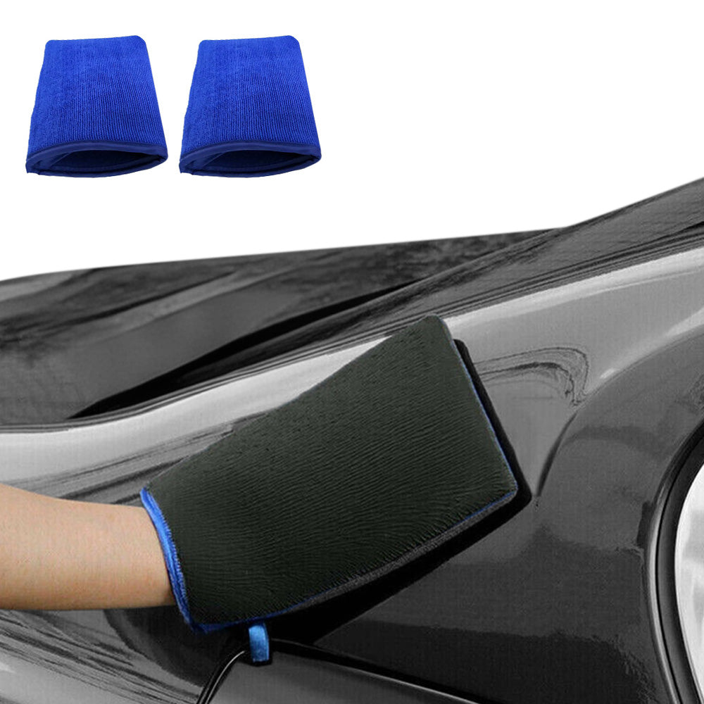 2Pcs Car Detailing Clay Mitt for Removing Iron Particles and Paint Over Spray and Contaminants