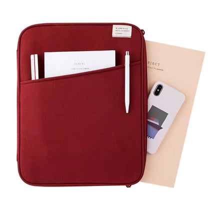 Tablet Sleeve Bag Portable Protective Case for 11 Inch 13 Inch Tablets Pads Dark Red