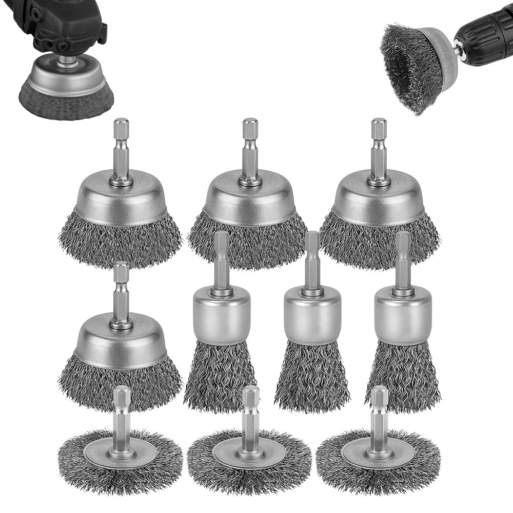 10Pieces Wire Brushes Set
