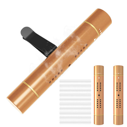 Car Air Vent Clip Air Freshener with Scent Sticks Metal Aroma Diffuser for Vehicle Interior-Gold