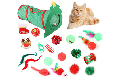 Cat Tunnel Foldable Tube Cat Supplies Play Tunnel Portable Sleeping Outdoor Playset Toy-20 Pieces Type