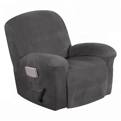 4Pcs Recliner Chair Cover Stretch Sofa Slipcover Separate Couch Covers-Grey