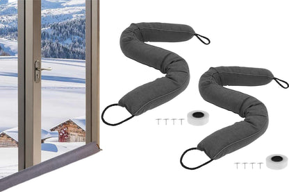 2Pcs Weighted Door Draft Stopper Door Noise Blocker Fits Door Gap Up to 8cm