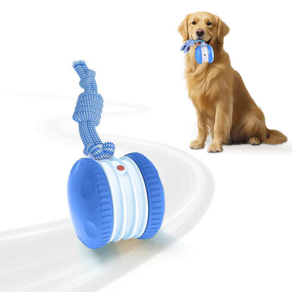 Interactive Pet Rolling Ball Toy Rechargeable Automatic Play Ball for Cats and Dogs-Blue
