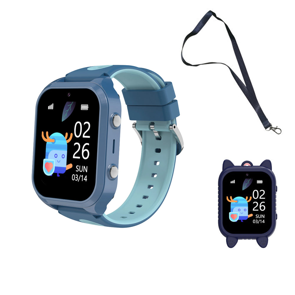 4G Smart Watch For Kids Water-resistant Video Call Positioning Alarm HD Touchscreen Smartwatch-Blue