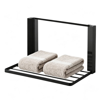 Foldable Storage Shelf for Washing Machine and Refrigerator-Black