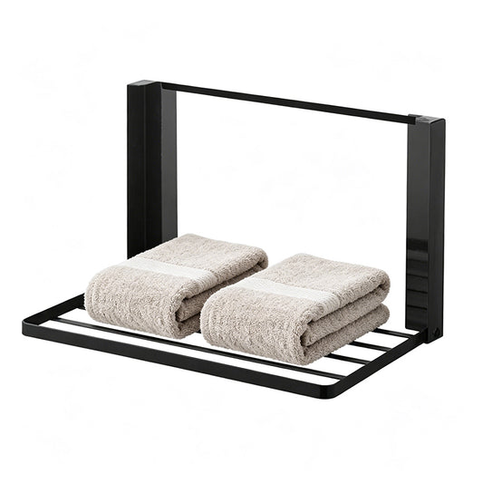 Foldable Storage Shelf for Washing Machine and Refrigerator-Black