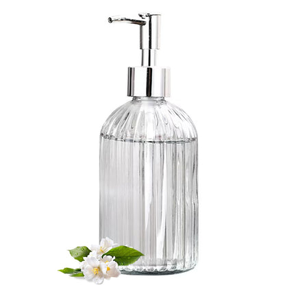 450ml Glass Soap Dispenser for Kitchen Bathroom-Clear