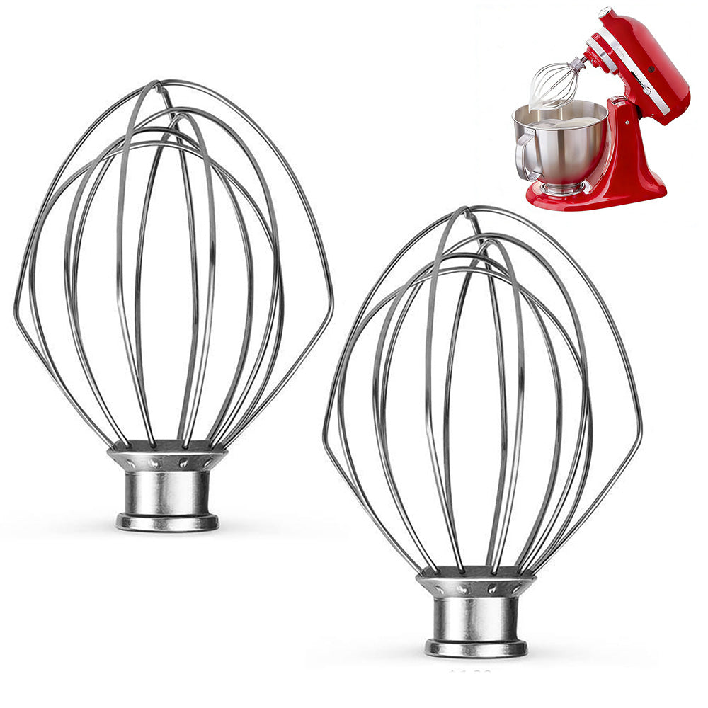 2Pcs Wire Whip Attachment Replacement for KitchenAid KSM90 K45 KSM150 Mixers