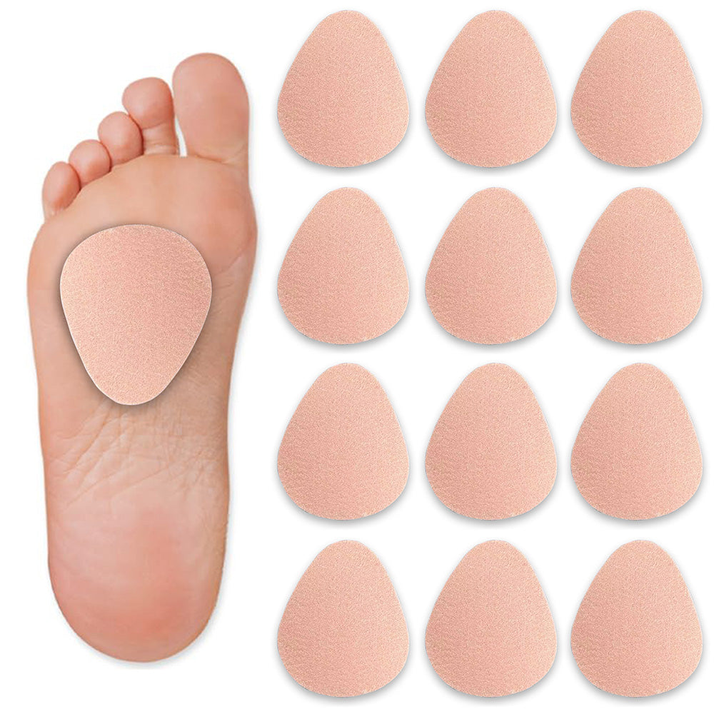 12Pcs Felt Forefoot Cushion Pads Oval Metatarsal Insoles for High Heels-Cuticolor