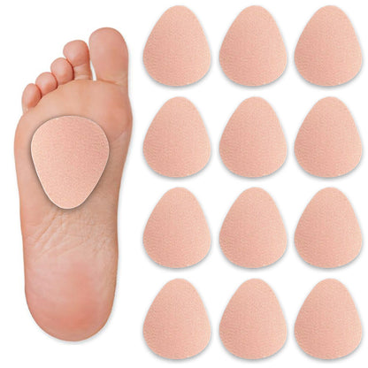 12Pcs Felt Forefoot Cushion Pads Oval Metatarsal Insoles for High Heels-Cuticolor