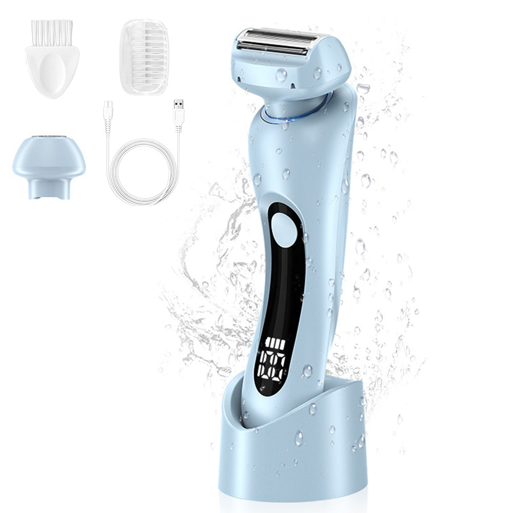 Cordless Electric Hair Trimmer Rechargeable Women Hair Trimmer-Blue