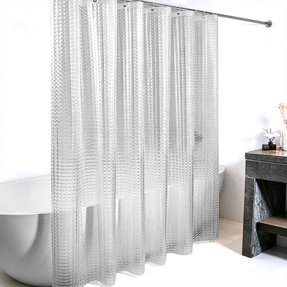 PEVA Shower Curtain Liner with Grommets and Hooks - Clear