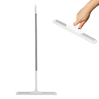 Telescopic Long Handle Floor Squeegee Scrubber - White