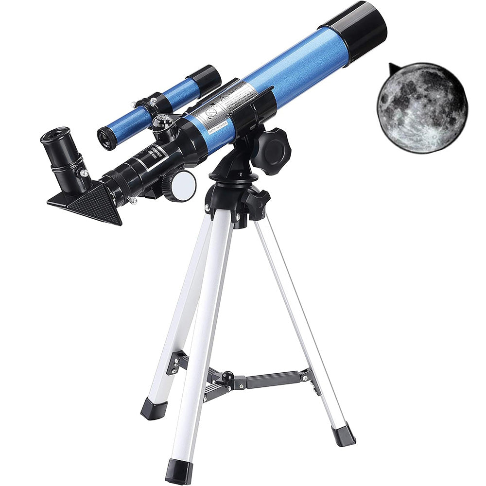 32X Magnification Astronomical Telescope Portable GPS Syncs Telescope with Tripod for Little Astronomy Beginners Blue