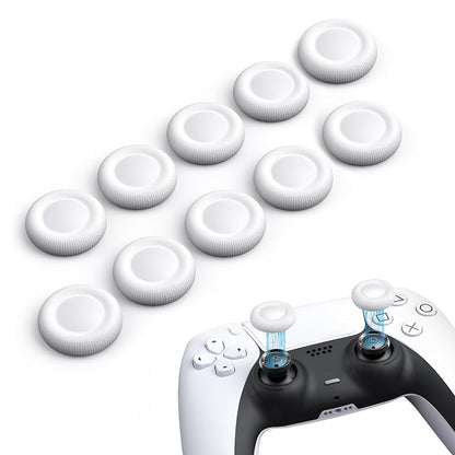 10Pcs Replacement Thumbstick Caps for PS5 PS4 Controller Joystick Covers White