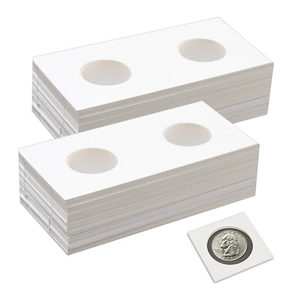 100Pcs Coin Flips Cardboard Coin Holders Protectors for Collection 27mm Inner Diameter