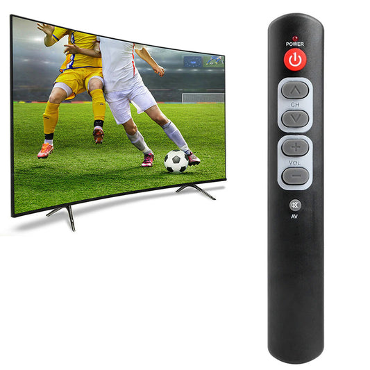 Universal Learning Remote Control for TV Soundbar Elderly Large Button 6 Key Simple-grey