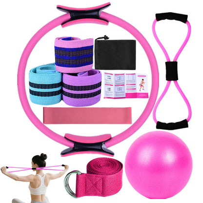 Yoga Set Pilates Essentials Kit For Women With Pilates Ring And Ball -Pink