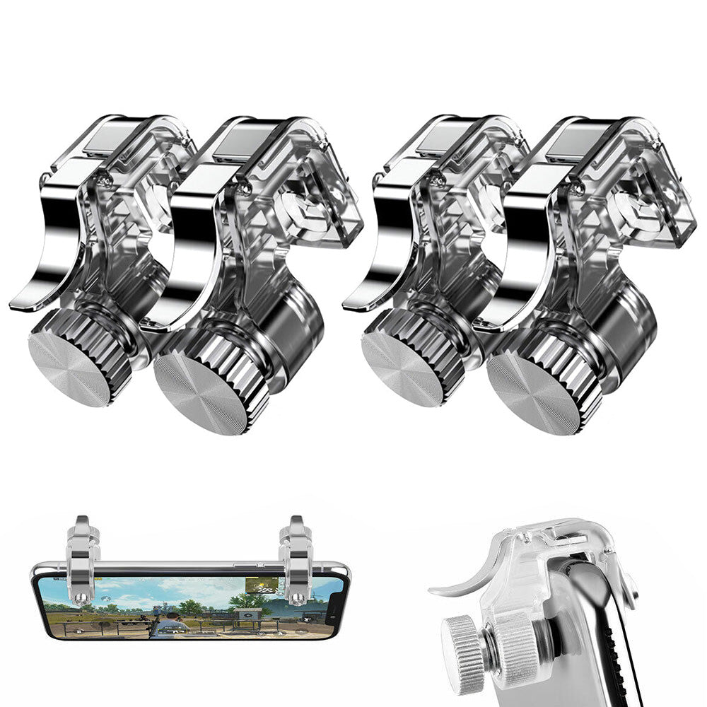 2PCS Smart Phone Game Trigger Shooter Gamepad Joysticks  Mental Button For PUGB Controller