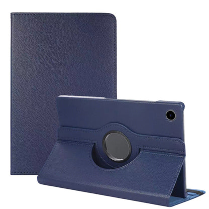 360 Rotating Case for Samsung Tab A9 Plus 11 Inch PU Leather Cover with Stand-Blue