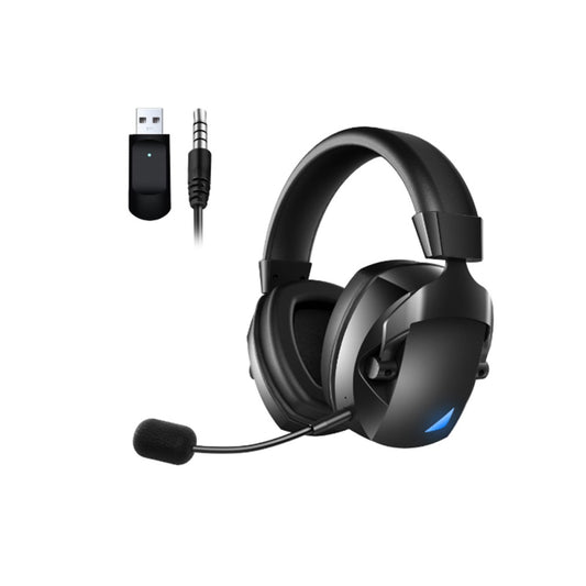 Wireless Gaming Headset Bluetooth 5.3 Wireless Gaming Headphones Detachable Flexible Microphone-Black