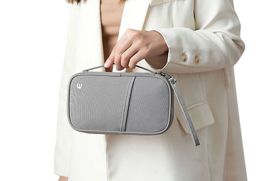 Travel Wallet and Family Passport Holder RFID Blocking Document Organizer-Grey