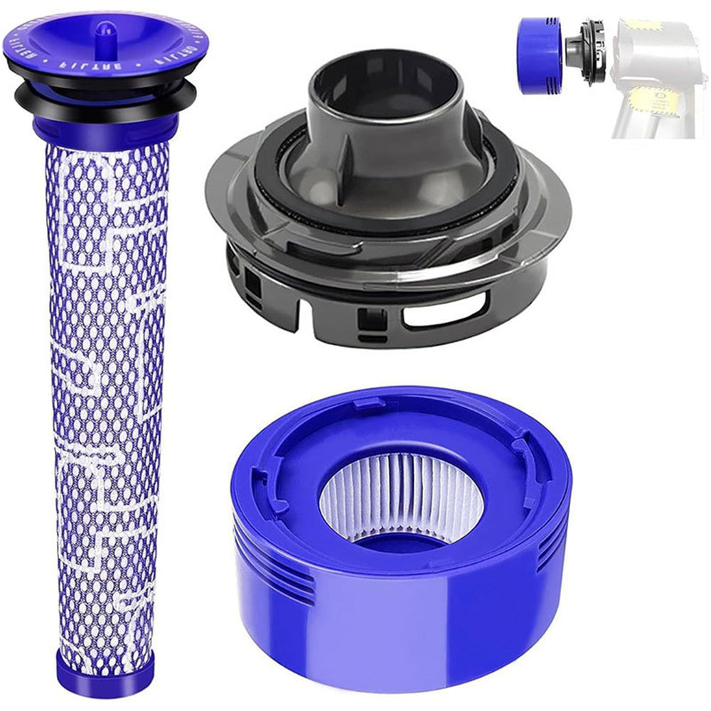 Vacuum Filter Replacement And Motor Back Cover Kit For Dyson V7 V8-Grey