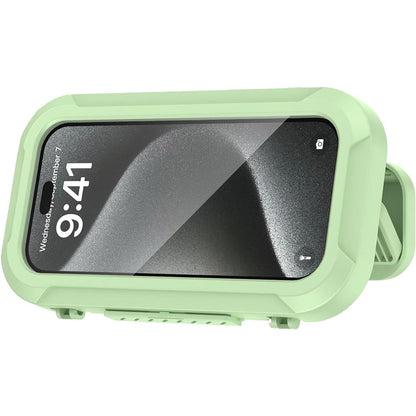 Waterproof Anti-Fog Rotating Shower Phone Holder for Bathroom Smartphone Case-Light Green