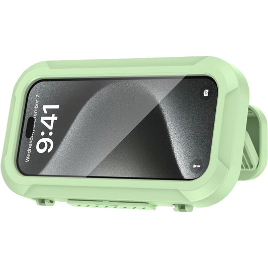 Waterproof Anti-Fog Rotating Shower Phone Holder for Bathroom Smartphone Case-Light Green