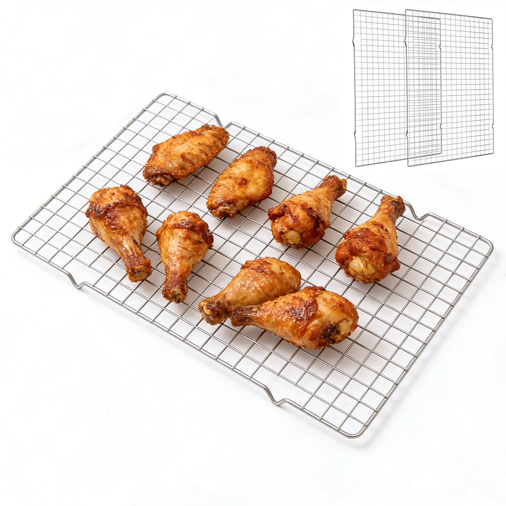 2Pcs Stainless Steel Baking Cooling Rack Oven