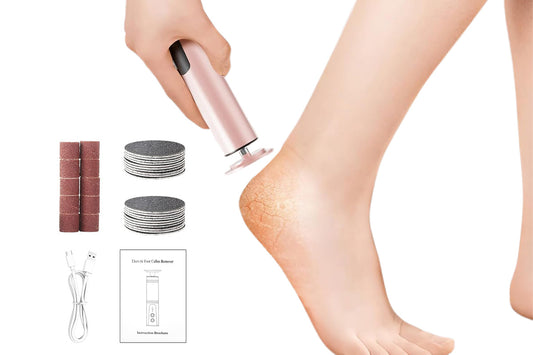 2 in 1 Electric Foot Callus Remover Electric Foot File Nail Grinder with Sandpaper-Rose