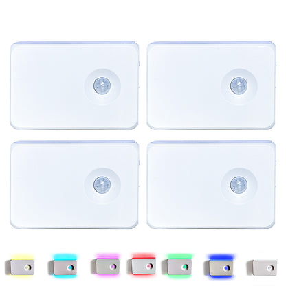 4Pcs Motion Sensor Night Light Stair Lights Indoor for Hallway Stairway-RGB