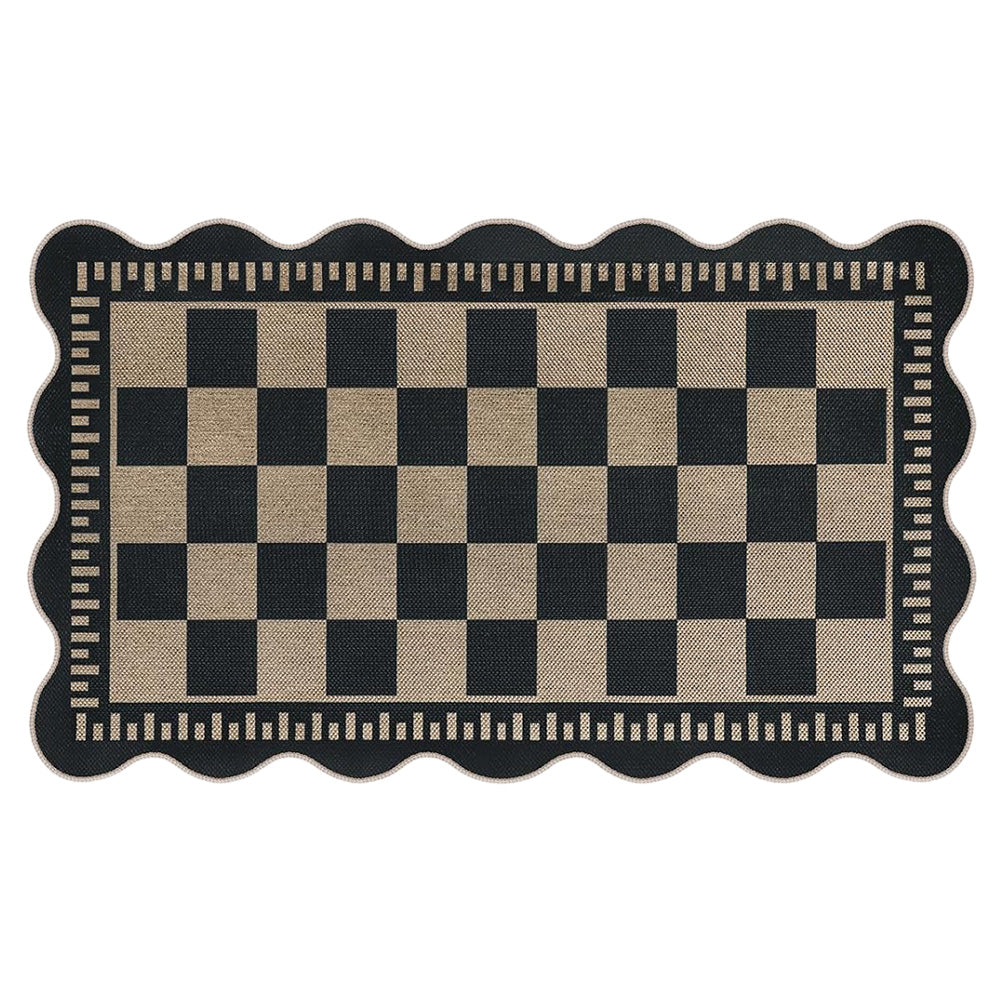 Vintage Low Pile Rug Non Slip Washable Mat for Living Room Bedroom-Style1