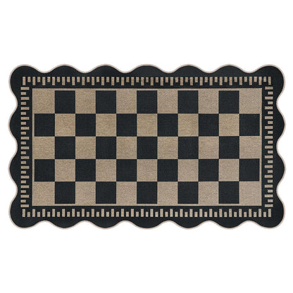 Vintage Low Pile Rug Non Slip Washable Mat for Living Room Bedroom-Style1