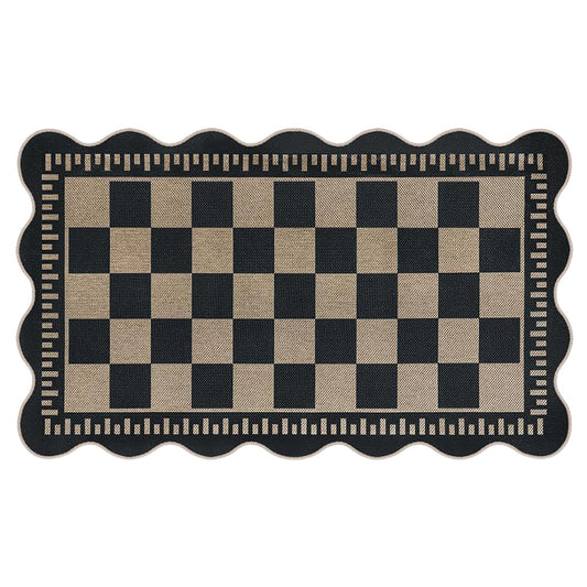 Vintage Low Pile Rug Non Slip Washable Mat for Living Room Bedroom-Style1