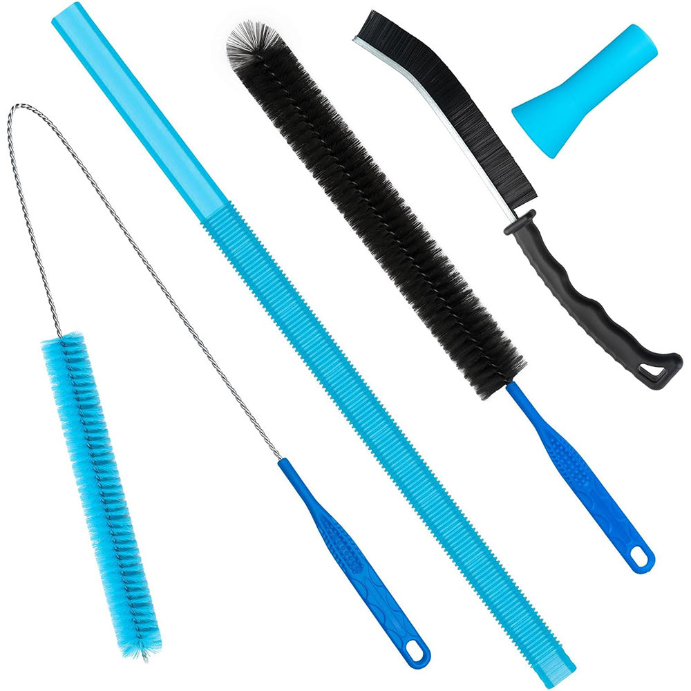 5Pcs Dryer Vent Cleaner Kit Flexible Lint Brush for Dryer Vacuum Fridge Air Conditioner-Black